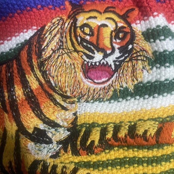 Vintage Gucci Tiger Knit Sweater Women’s Sz XS-S Embroidered Tiger Rare - Picture 11 of 15